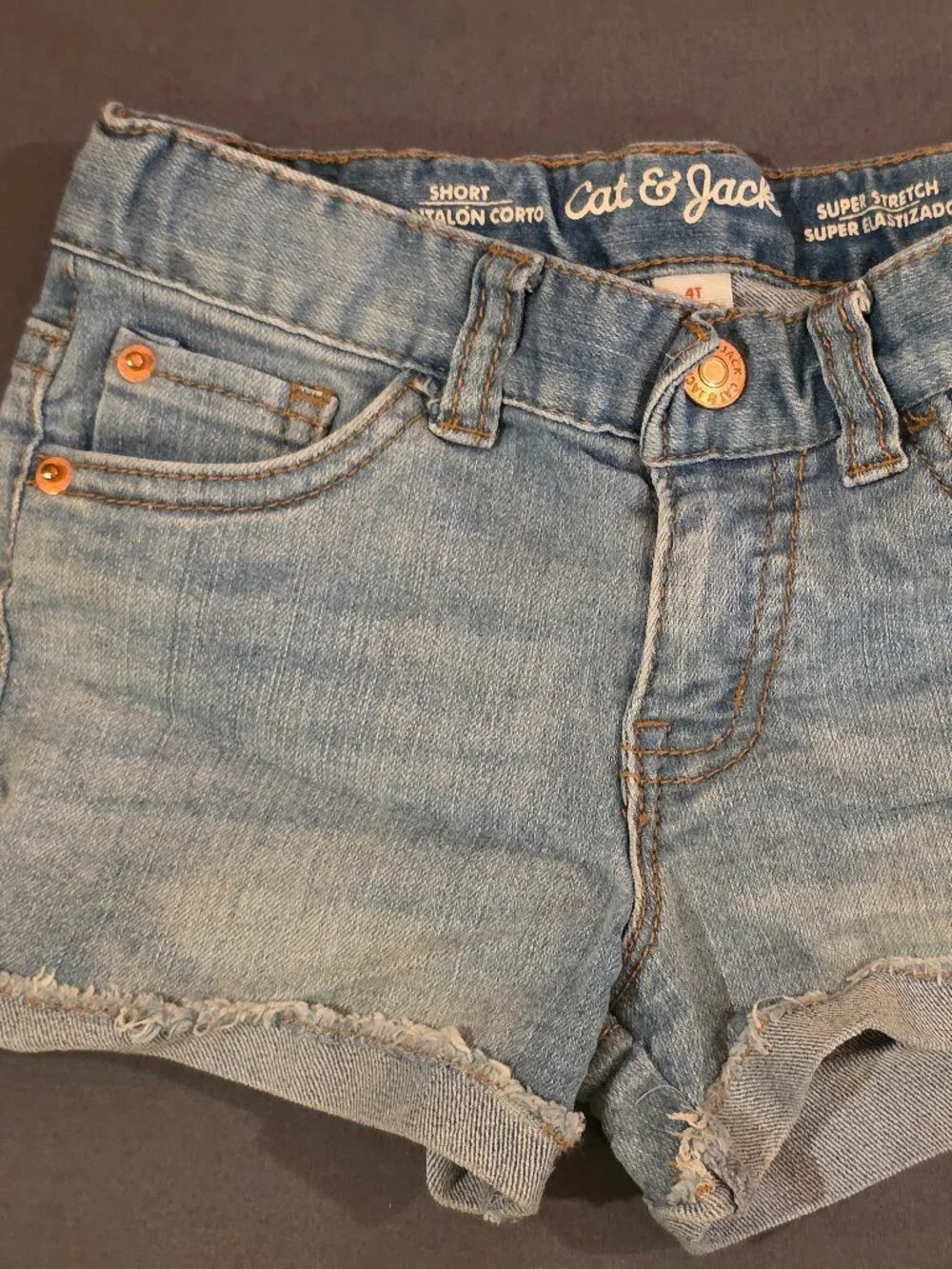 Cat and Jack Girls Size 4T Denim Shorts